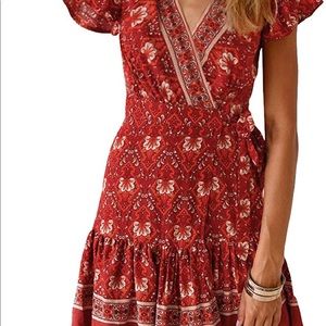 Zesica Bohemian Wrap Dress